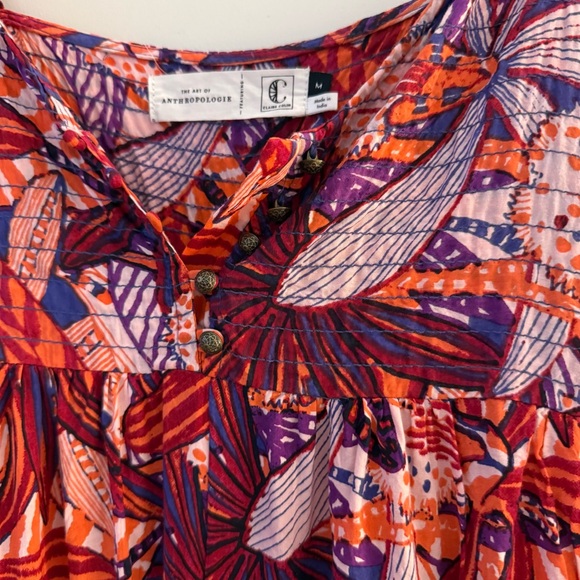 Anthropologie Claire Colin Abstract Jumpsuit Size Medium The Art of Anthro - Picture 12 of 13